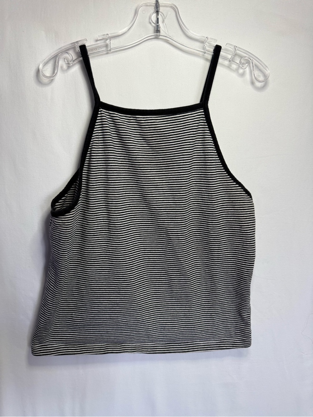 Garage Black and White Striped High Neck Camisole